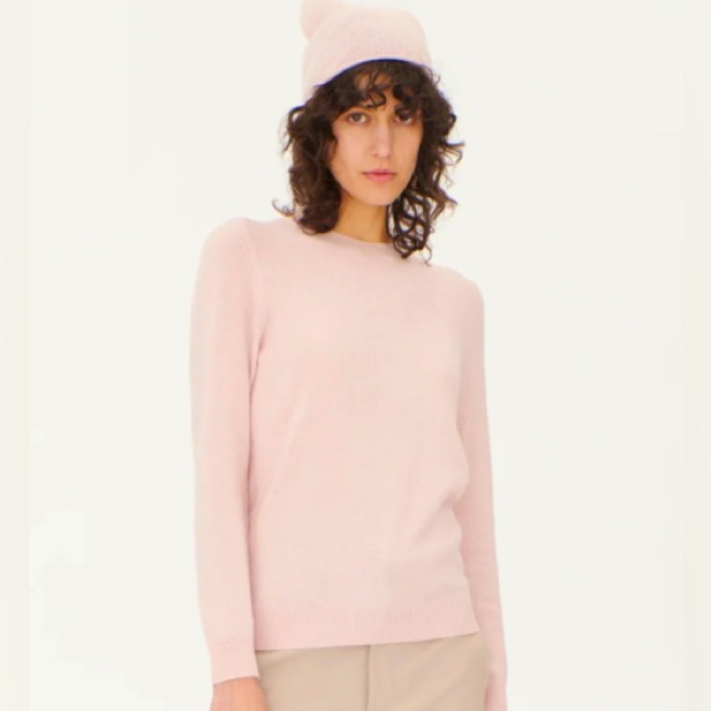 Loft Light Pink Cashmere Sweater, Size XXS, Semi-Open Back
